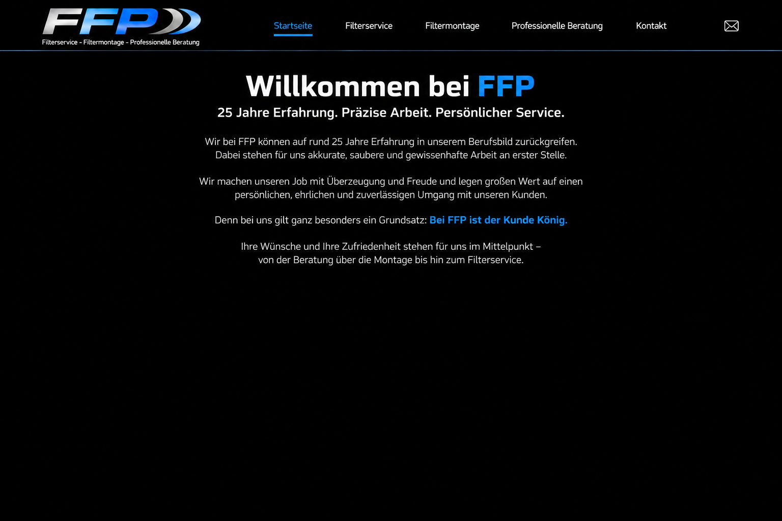 FFP Unternehmenshomepage – Startseite